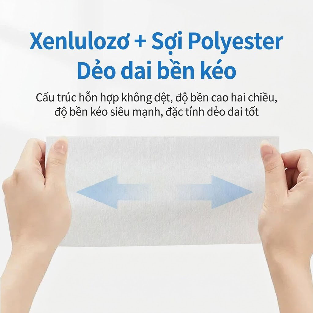 Thử nghiệm độ bền kéo và khả năng chịu lực của khăn lau trong môi trường sản xuất